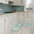 thumbnail image 5 of Boho Kitchen Rug, Teal Kitchen Rugs Farmhouse Style, Bohemian Rug, Kitchen Rugs and Mats Non-Skid Washable, Farmhouse Rugs for Kitchen Floor, Boho Kitchen Decor Accessories, Boho Kitchen Mat Set of 2, 5 of 6