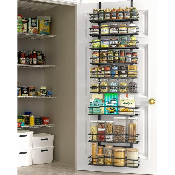Dasaka 9 Tier over The Door Pantry Organizer Wall Mounted Spice Rack Home storage H 75in Walmart Business Supplies