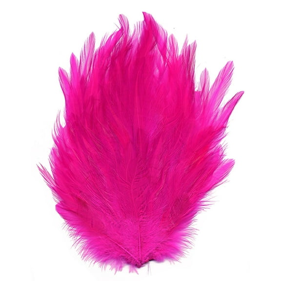 ZUCKER™ Dyed Hackle Feather Pads - 5" x 7.5" - 12pcs - Pink Orient