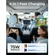 thumbnail image 4 of Cargador de coche LISEN de 75 W, 4 en 1, retráctil USB C de 15 a 31 cm, 4 of 8