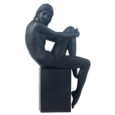 Nude Female On Plinth- (Black) - Artistic Body
