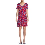 The Pioneer Woman, Scoop Neck Short Sleeve Dress, Womens