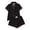 Z03 c-Black, variant on Pajamas For Women Set Cherry Print Short Sleeve Notched Collar Shirt Shorts Sleepwear Loungewear Nightwear Nightclothes Homewear