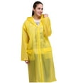 thumbnail image 2 of YOTMKGDO Rain Jacket Men, Rain Coat Jacket for Adults Hooded Button with Pockets Raincoat Unisex Rain Teens Fashion Coat Reusable Umbrella, Yellow(Large), 2 of 4