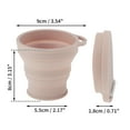 thumbnail image 2 of Unique Bargains 1Pc Collapsible Cups Portable Folding Cup with Carabiner Folded Height 1.8cm Camping Water Cup 180ml Pink, 2 of 5