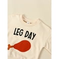 thumbnail image 5 of Bslissey Baby Girl Boy Thanksgiving Pants Sets 6M 12M 18M 24M Long Sleeve Letter Drumstick Print Sweatshirt + Pants 2Pcs Casual Outfits Infant Toddler Daily Clothes, 5 of 9