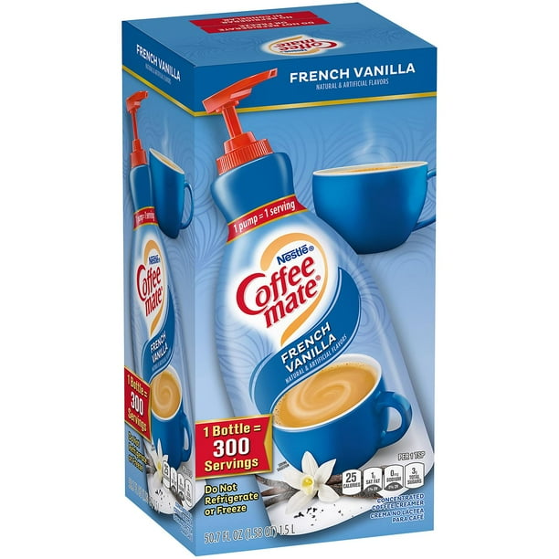 Nestle Coffeemate Liquid Creamer Pump, French Vanilla (1.5 L