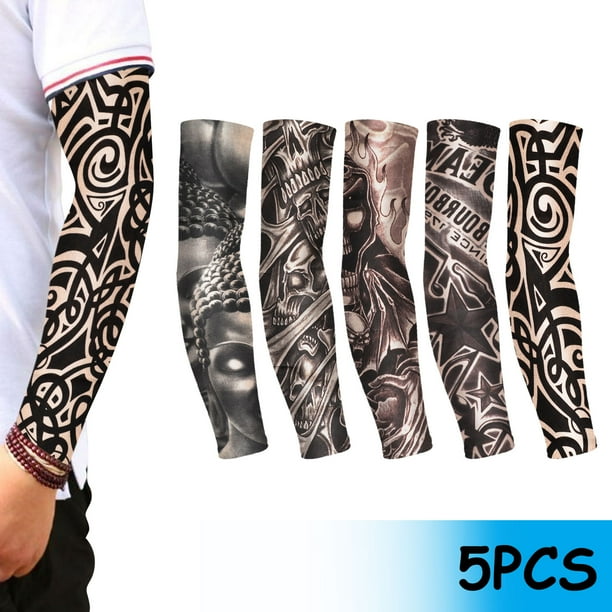 10 5pcs Cooling Tattoos Arm Sleeves Sun Uv Protection Cover Eeekit Uv Protection Cooling Arm Sleeves For Men Sunblock Protective Gloves Women Cycling Sun Sleeves Walmart Com Walmart Com