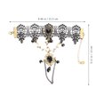 thumbnail image 2 of Halloween Lace Hand Chain Gothic Bangle Adjustable Artificial Crystal Bracelet, 2 of 8