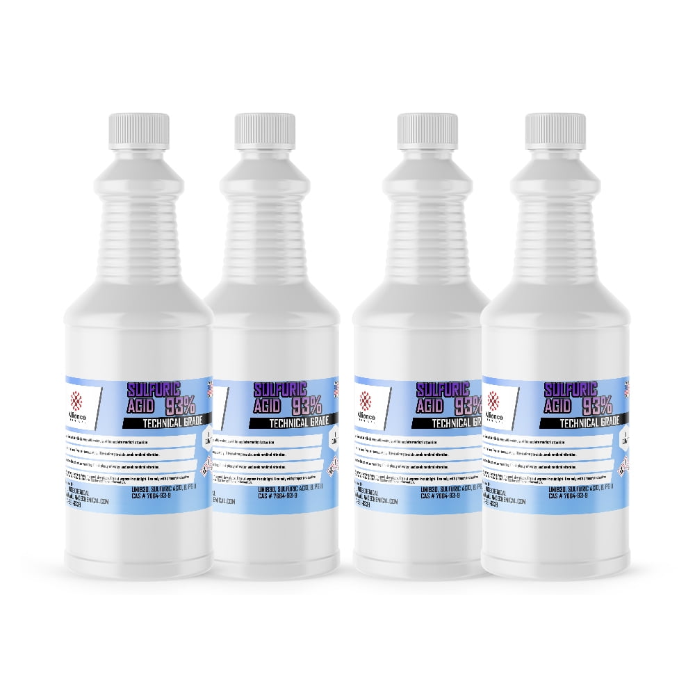Sulfuric Acid 93 Technical Grade 4 Quarts 1 Gallon