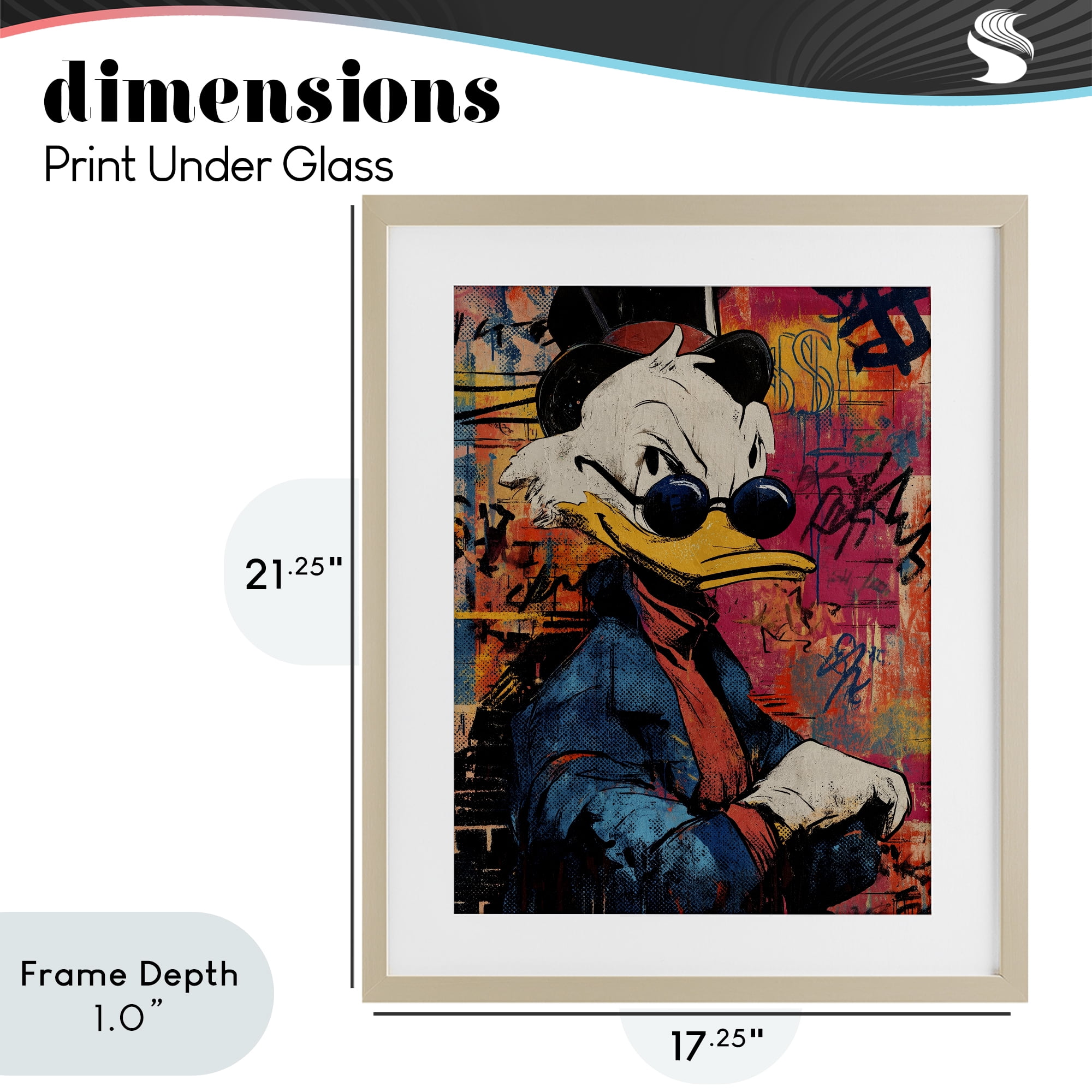 Stupell Industries Pop Style Cartoon Riches Birch Framed Print Under Glass, design by Svetlana Aleynikova