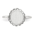 thumbnail image 4 of 14K White Gold Ring Band Signet 9.0x8.5mm Open Back, Size 5, 4 of 5
