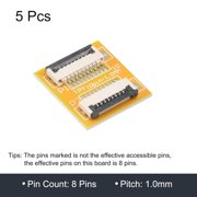 Uxcell FFC FPC Extension Board PCB Extend Connector 8 Pin 1.0mm Pitch Single Side 5 Pack