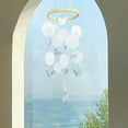 thumbnail image 4 of Butterfly Wind Chime with Wooden Frame for Home Garden Decoration Colorful Decoration for Living Room Balcony Gifts for Women (White), 4 of 6