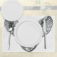 thumbnail image 3 of Ambesonne European Place Mats Set of 4, Italian Rome Heraldry, Standard Size, Black White, 3 of 6