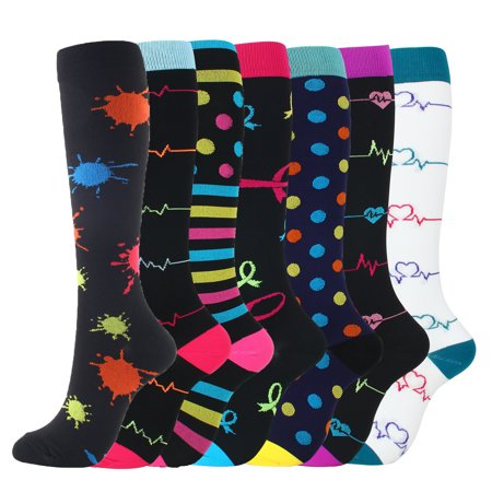 DNAKEN (8 pairs) Compression Socks for Women & Men Circulationis Best Support for Athletic Running,Hiking,Nursing compression socks women compression socks for women plus size