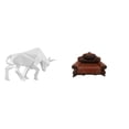 thumbnail image 1 of Estatua de toro,Estatua de toro,figura decorativa para escritorio,Sofá miniatura para muñecas,Muebles para casa de muñecas,sofá europeo,decoración de modelo,Sillón individual modelo Mini, 1 of 8