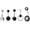 Black, variant on 5Pcs/Set Women Navel Rings Geometric Decorative Cubic Zirconia Belly Button Bar Rings Body Piercing Jewelry for Beach