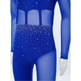 thumbnail image 5 of Alvivi Kids Girls Dance Full Bodysuit Long Sleeve Ballet Unitard Leotard Gymnastics Jumpsuit Skating Dancewear One Piece Blue 16, 5 of 7