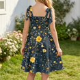 thumbnail image 4 of Grblisyd Girls Summer Dress Sleeveless Square Neck Cami Dresses Casual Fashion Floral Printed Sundress Beach Cute Outfits 4-12Y, 4 of 5