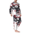 thumbnail image 2 of Fotbe American Flag Eagle Art Pattern Long Sleeve Pajama Set for Men,Sleepwear Set,2-piece Loungewear Set,Soft PJs Comfy Nightwear with Pockets-Large, 2 of 7