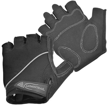 Lumintrail Shock Absorbing Half-Finger Riding Cycling Gloves Breathable Road Racing Bicycle Mens