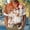 Brown, variant on HOWPAY Men's Shirts Oversized Short Sleeve Button up Hawaiian Floral Print Tops Beach Holiday Casual Regular Fit Comfy Summer Streetwear Brown XXL