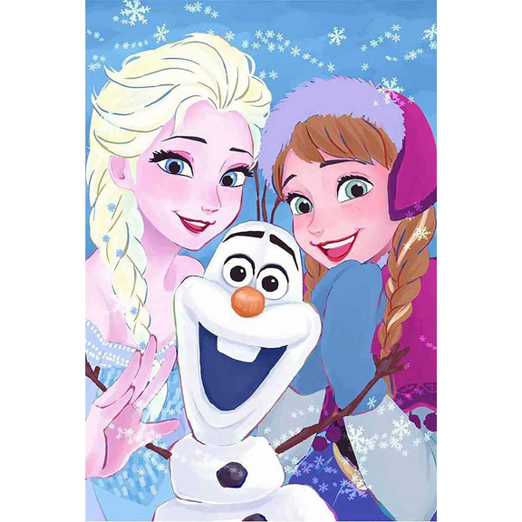 Diamond Painting Digital Set, Princess Elsa Full Circle Diamond Artist Wall Decor, DIY Adult Art Set, 5D Crafts Living Room Bedroom Gift, 12X16 inch