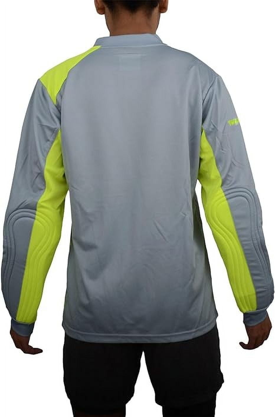 Vizari Elbow Padded Arroyo Soccer Goalkeeper Jersey | Long Sleeve Goalie Jersey for Kids and Youth (Size - YL | Green/Yellow)