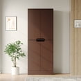 thumbnail image 5 of 71" Tall Pantry Cabinet with 4 Doors, Freestanding Larder & Kitchen Hutch Cabinet with Adjustable Shelves for Dining Room, Walnut, 5 of 8