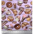 thumbnail image 1 of Soimoi Cotton Voile Fabric Cupcake,Donut & Cookies Food Printed Craft Fabric by The Yard 42 Inch Wide, 1 of 1