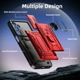 thumbnail image 5 of Elegant Choise Case for Samsung Galaxy A55/A25/A15 5G 6.5inch Card Slot Wallet Case Finger Ring Holder Phone Cover, Red, 5 of 14