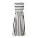 thumbnail image 5 of Vestido largo sin mangas a rayas casual para mujer: cuello redondo, bolsillos, poliéster/spandex, tallas S-XXL, se ajusta a la talla, versátil para todas las estaciones, 5 of 7
