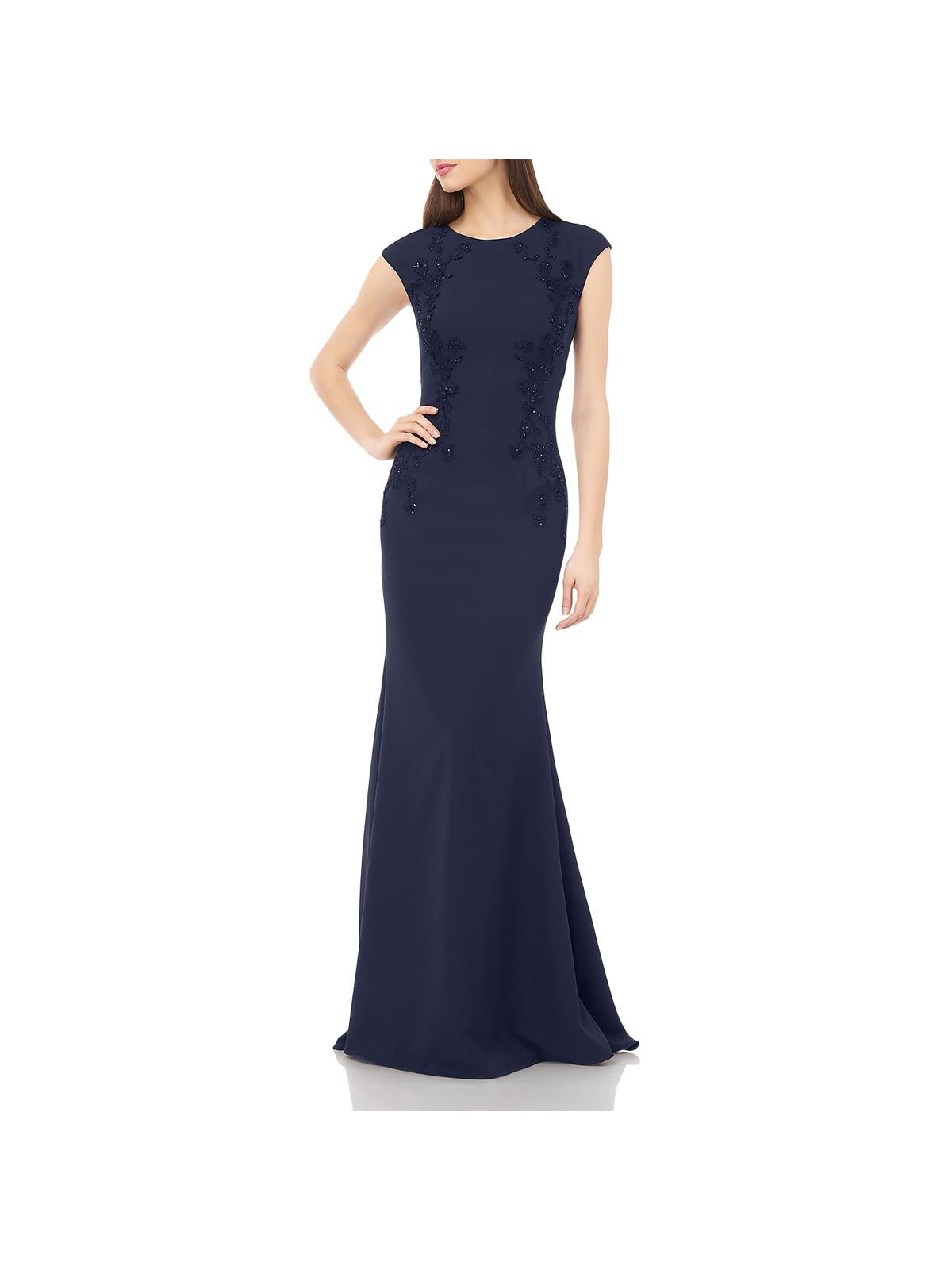 carmen marc valvo navy dress