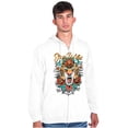 thumbnail image 5 of Stay Wild Tiger Head Rose Tattoo Zip Up Hoodie Men's Women's Brisco Brands X, 5 of 6