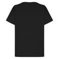 thumbnail image 5 of up to 60% off Gifts Usmixi Cute Tops for Women Solid V-Neck Short Sleeve T shirts Summer Casual Loose Soft Breathable Cotton Linen Blouses Black M Under $5, 5 of 6