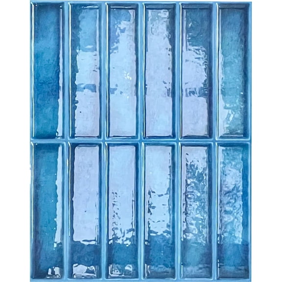 5 Sheets Peel and Stick Backsplash, Self Adhesive Wall Tiles - 11.5"x9" Morocco Tile Backsplash for Kitchen, Bathroom, Fireplace, RV (Deep Sea)