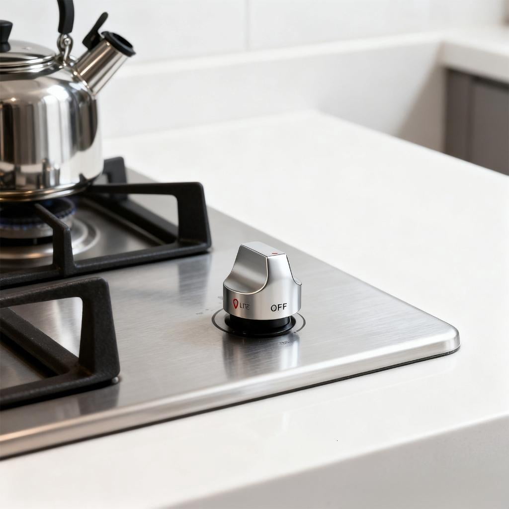 2Pieces Precise Stove Handle Replacement Metal Construction Simple Attach Control Knob Suitable for Most Cookers
