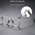 thumbnail image 2 of Gafas anti luz azul para hombre, gafas de miopía cuadradas retro de cara grande, gafas anti luz azul para presbicia, 2 of 6