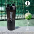 thumbnail image 3 of XTK Shaker Bottle 16OZ Protein Shaker Bottles with Mix Ball Portable Sports Water Bottle Leak Proof GYM Cup for Protein Mixes with Powder Storage & Pill Organizer, Idea for Pre Workout,BPA Free(black), 3 of 5