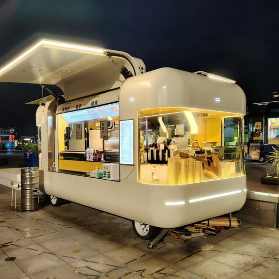 Hot Dog Cart Food Trailer – Commercial-Grade Vending Truck with Full Kitchen Equipment, Perfect for Street Food Business