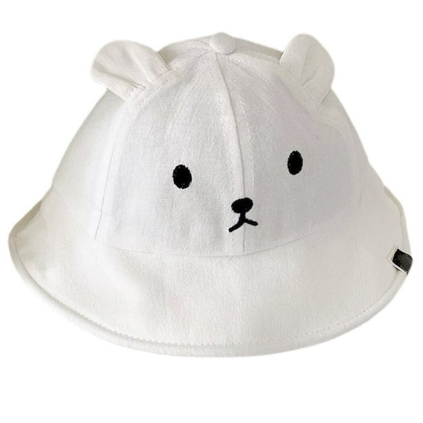 Gorra de pescador para niños decorativa: Sombrero de cubo para bebé de dibujos animados lindo Sombrero con protección solar