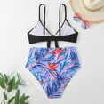 thumbnail image 5 of Womens High Waisted Bikini Set Tie Knot High Waisted Two Piece Swimsuits Bathing Suits, 5 of 5