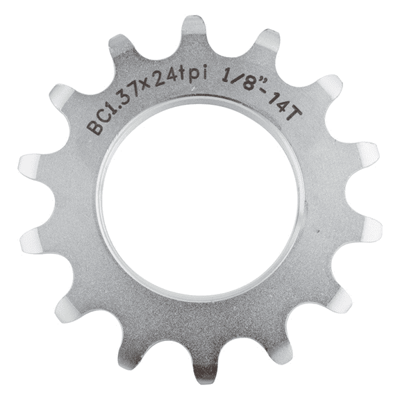 Origin8 Bicycle Track Cog 14T x 1/8" Fixed Gear Silver CNC Chromoly Urban Bike
