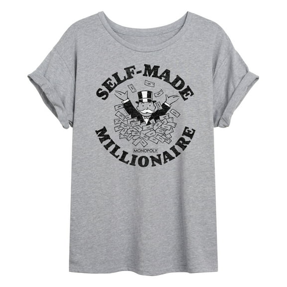 Monopoly - Self Made Millionaire - Women's Oversized Graphic T-Shirt
