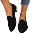 thumbnail image 3 of Domuza Women's Ballerina Slip On Knitted Trainers 2026 Summer Non Slip Comfortable Breathable Sporty Flat Shoes for Walking Black 7.5（EU-39）, 3 of 5