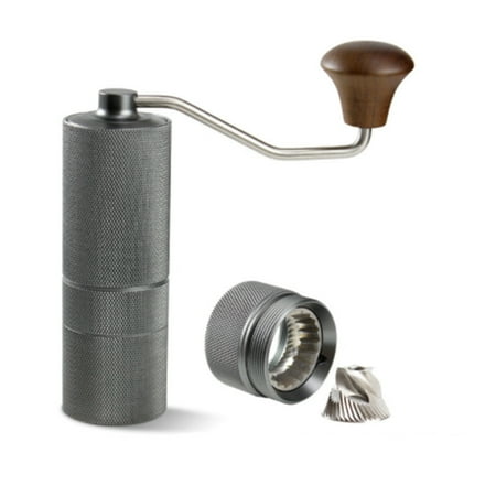 

Manual Coffee Grinder Capacity Hand Adjustable Steel Core Burr for Kitchen Gray