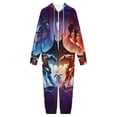 thumbnail image 3 of The Flash Women Men Pajamas Zipper Onesie Jumpsuit Hooded One Piece Sleepwear, 3 of 8