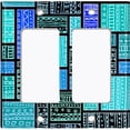 thumbnail image 6 of Metal Light Switch Plate Cover Safari African Tribal Art Pattern Teal SFR004, 6 of 13