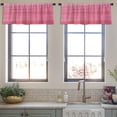 thumbnail image 3 of LALILO Kitchen Curtain Valance Art Oil Acrylic Art Canvas Rod Pocket Window Curtain 52"x 18" Set of 2, 3 of 5